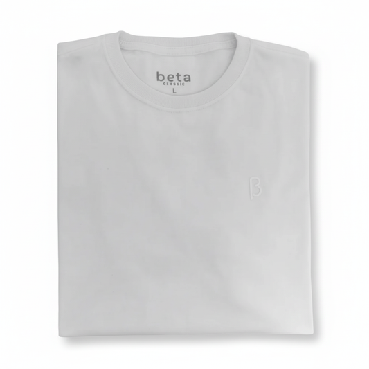 REMERA BASICA - BETA CLASSIC - MINIMALISTA - BLANCO