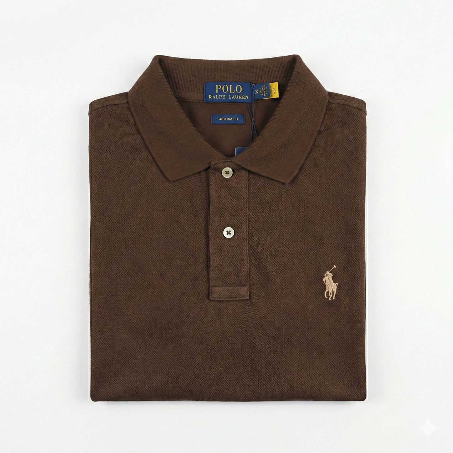 REMERA ESTILO POLO - MARRON - LOGO MON RL