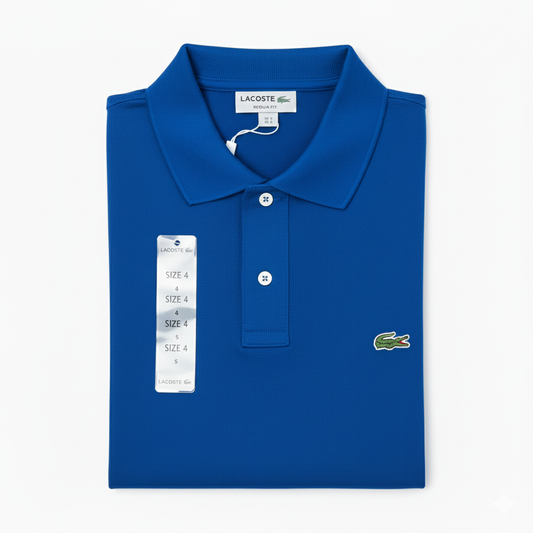 REMERA ESTILO POLO - AZUL FRANCIA - LOGO TRADICIONAL LC