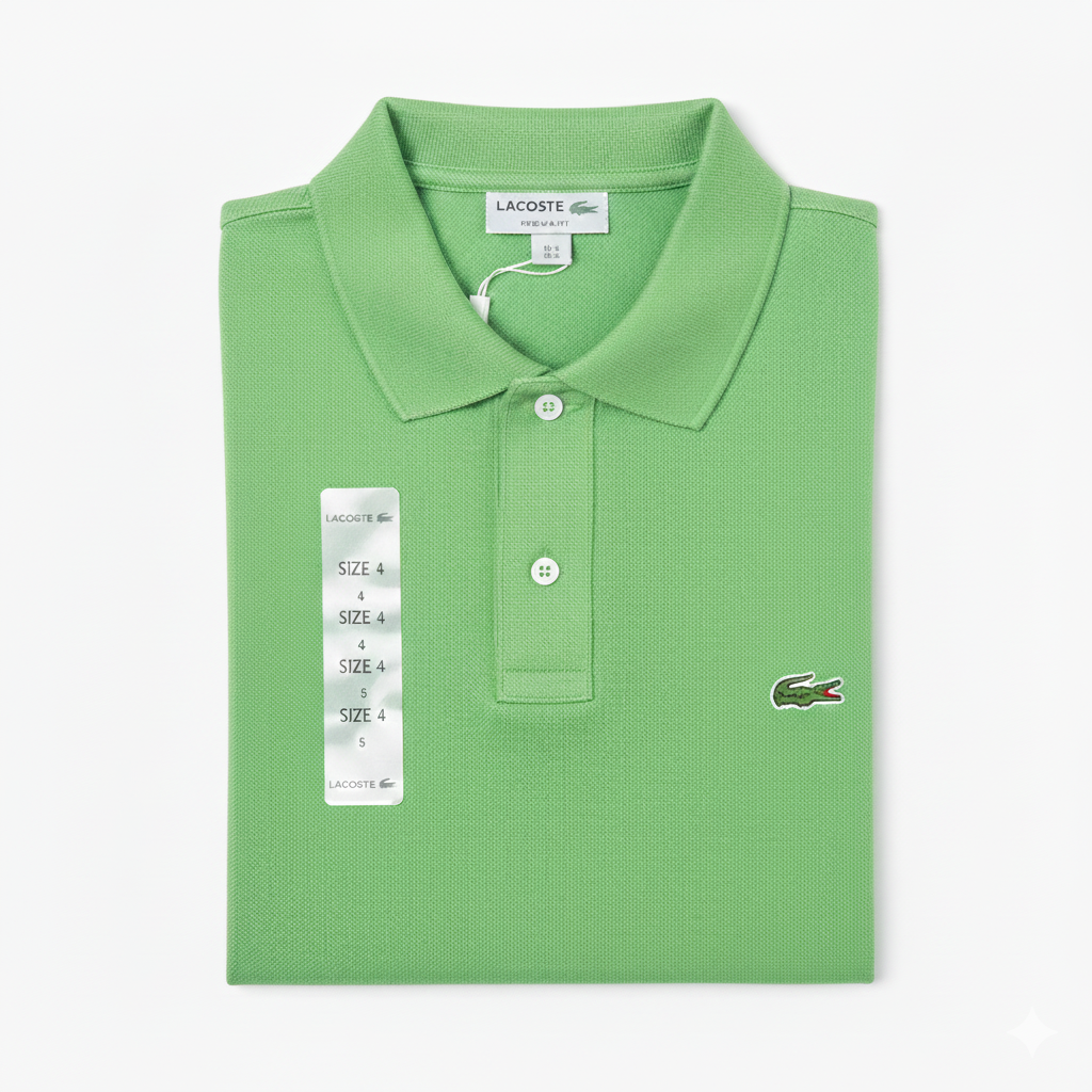 REMERA ESTILO POLO - VERDE MANZANA - LOGO TRADICIONAL LC