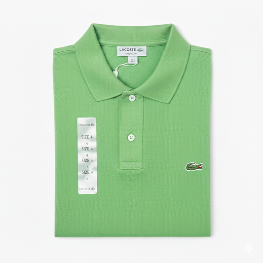 REMERA ESTILO POLO - VERDE MANZANA - LOGO TRADICIONAL LC
