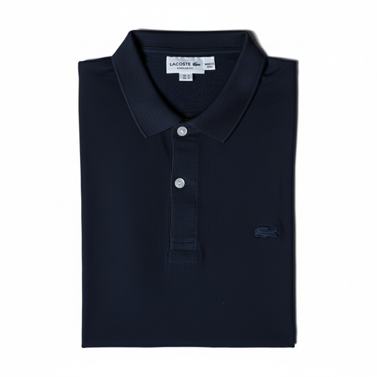 REMERA ESTILO POLO - AZUL MARINO - LOGO BORDADO LC