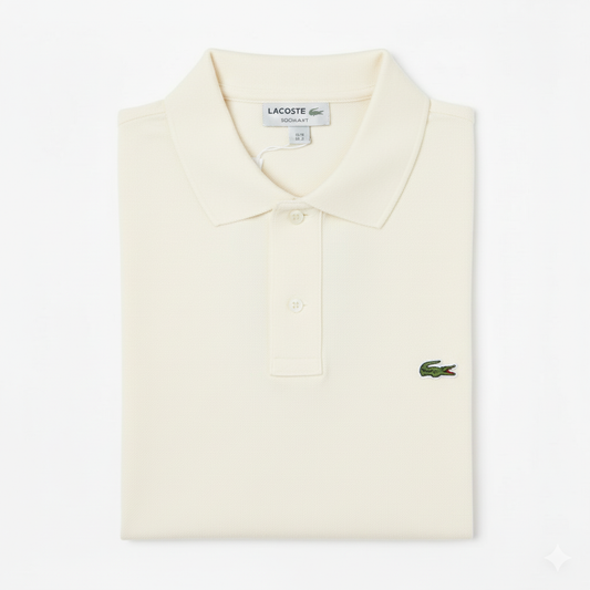 REMERA ESTILO POLO - BLANCO CREMA - LOGO TRADICIONAL LC