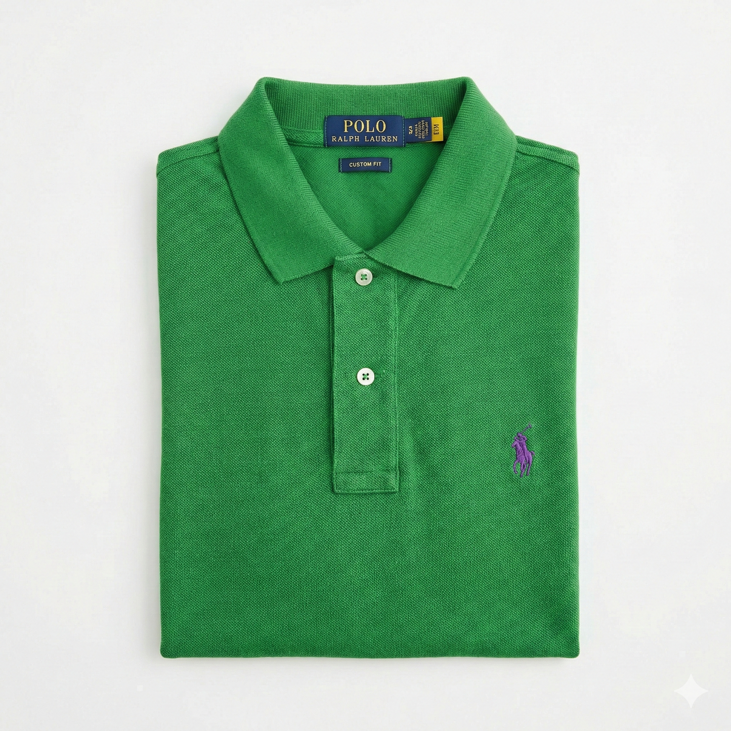 REMERA ESTILO POLO - VERDE - LOGO TRADICIONAL RL