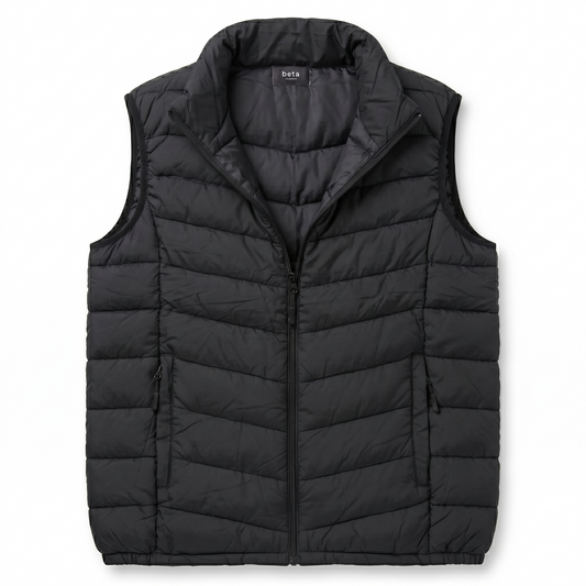 CHALECO PLUMIFERO - NEGRO - BETA CLASSIC