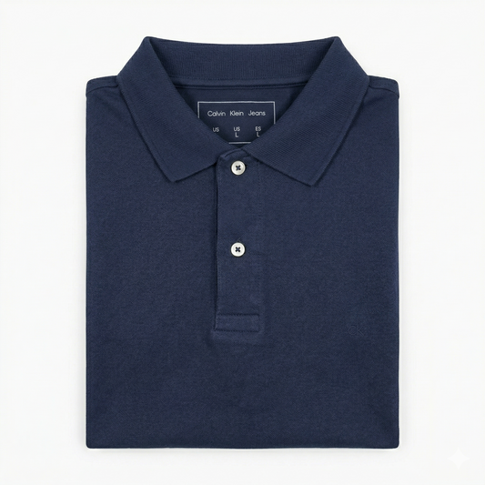 REMERA ESTILO POLO - AZUL MARINO - LOGO TRADICIONAL CKA
