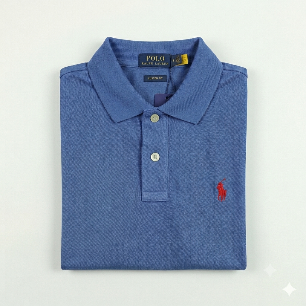 REMERA ESTILO POLO - JEANS - LOGO MON RL