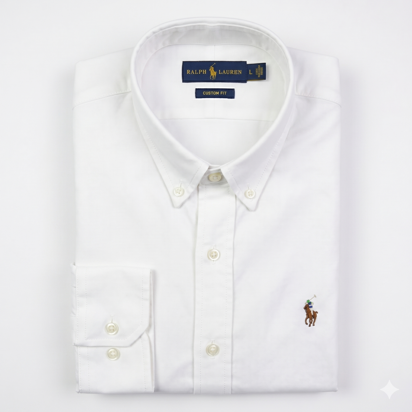 CAMISA OXFORD - BLANCO - LOGO COLORIDO TRADICIONAL RL