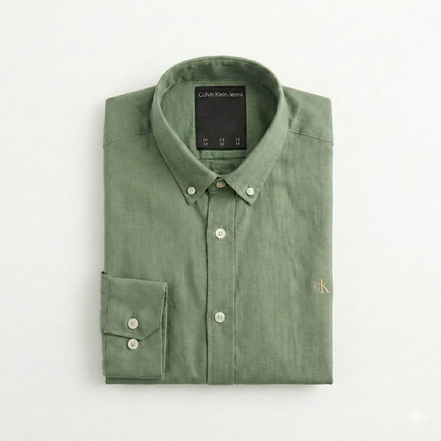 CAMISA LINO - VERDE MATE - LOGO TRADICIONAL CKL