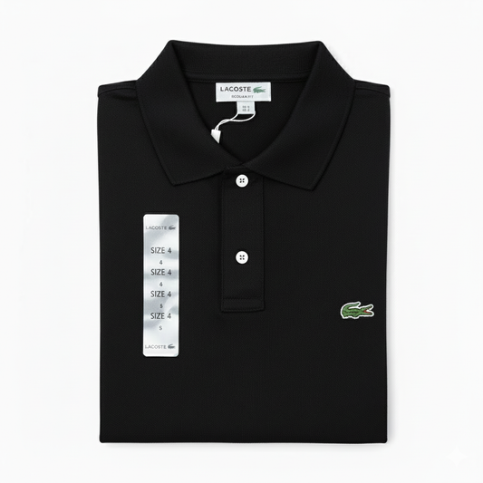 REMERA ESTILO POLO - NEGRO - LOGO TRADICIONAL LC