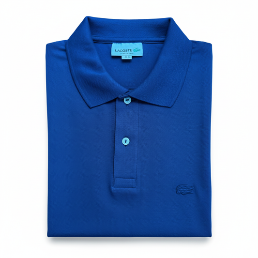 REMERA ESTILO POLO - AZUL MARINO  - LOGO BORDADO LC D1