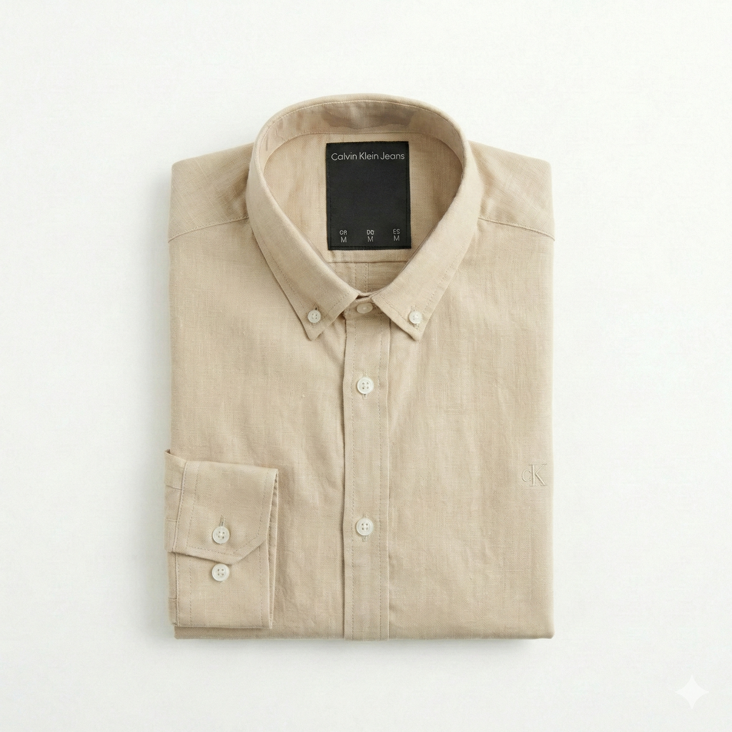 CAMISA LINO - BEIGE - LOGO TRADICIONAL CKL