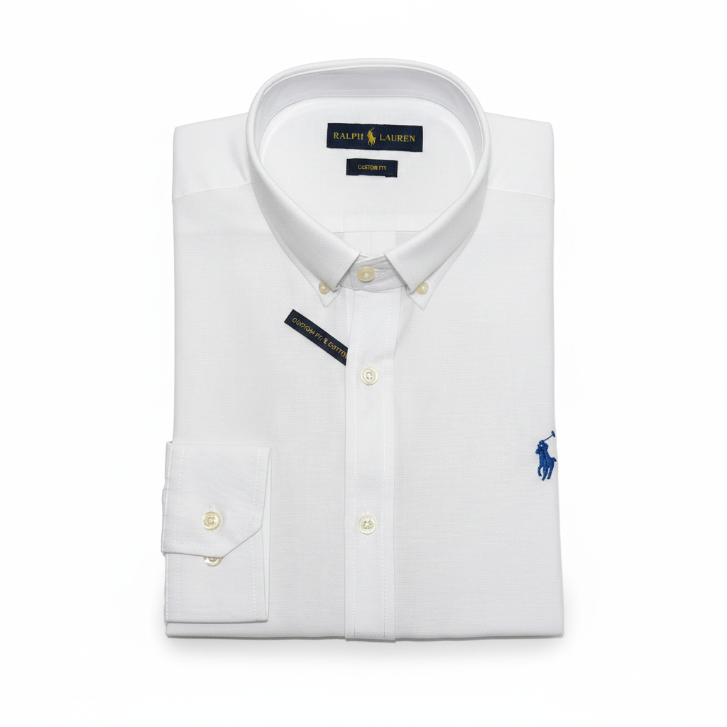 CAMISA TRICOLINI - BLANCO  - LOGO COLORIDO AZUL MARINO  RL