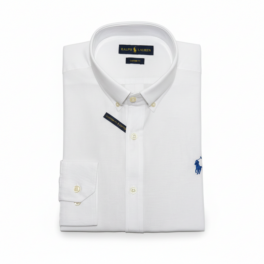 CAMISA TRICOLINI - BLANCO  - LOGO COLORIDO AZUL MARINO  RL