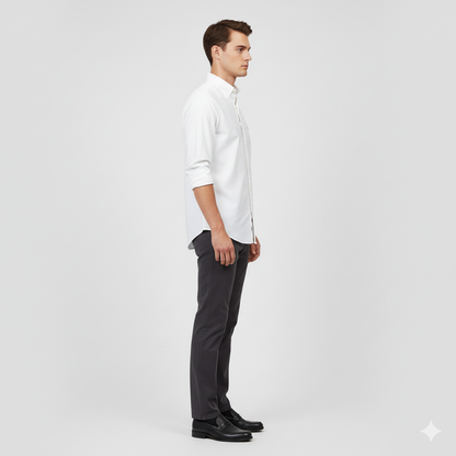 CAMISA OXFORD - BLANCO - LOGO COLORIDO AZUL RL