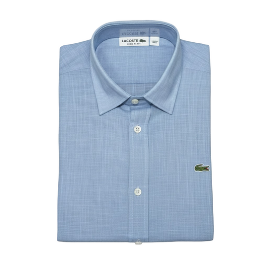 CAMISA LINO - CELESTE - LOGO TRADICIONAL LC