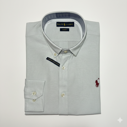 CAMISA TRICOLINI - GRIS CLARO - LOGO COLORIDO GRANATE RL