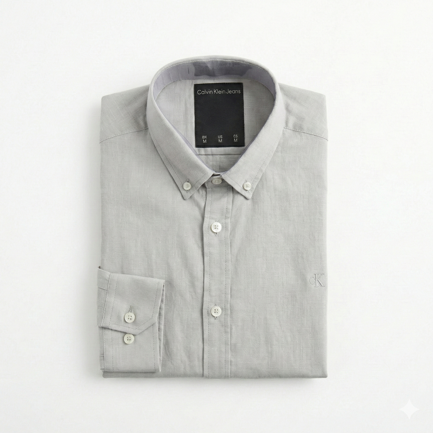 CAMISA LINO - GRIS CLARO - LOGO TRADICIONAL CKL