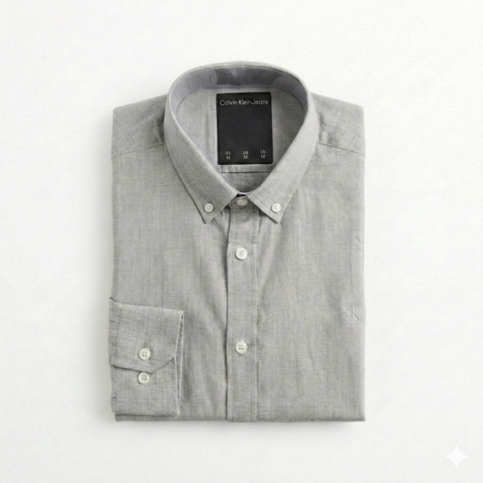 CAMISA LINO - GRIS - TRADICIONAL CKL