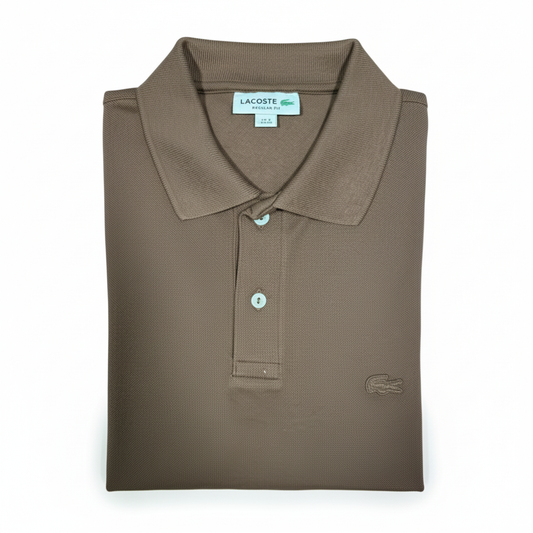 REMERA ESTILO POLO - MARRON CHOCOLATE - LOGO BORDADO LC