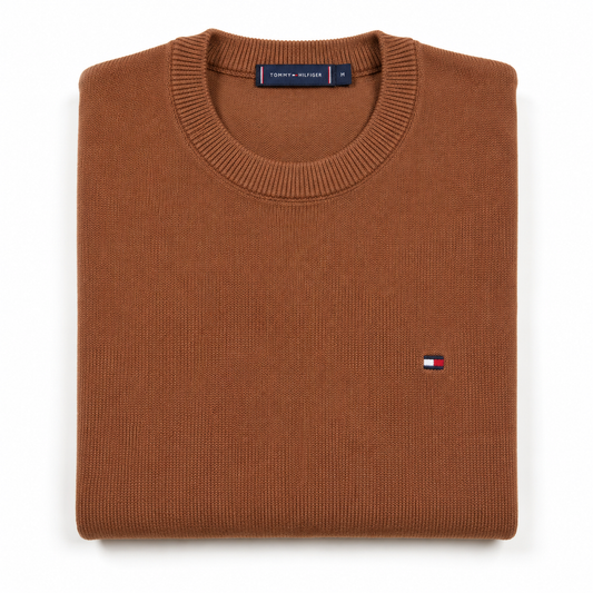SUETER DE HILO - MARRON CARAMELO - TEXTURIZADO TH