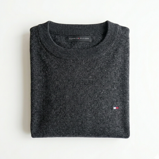 SUETER DE HILO - GRIS HUMO - TEXTURA FINA TH