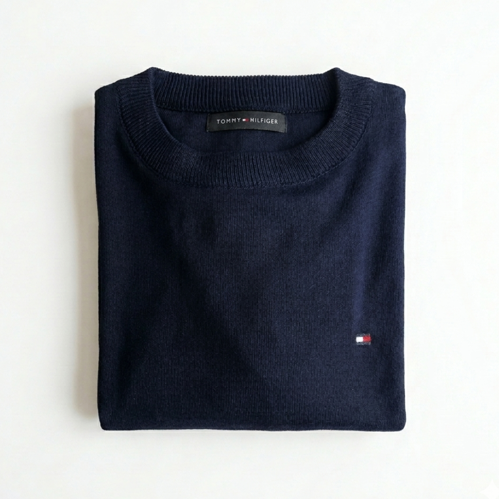 SUETER DE HILO - AZUL MARINO - TEXTURA FINA TH