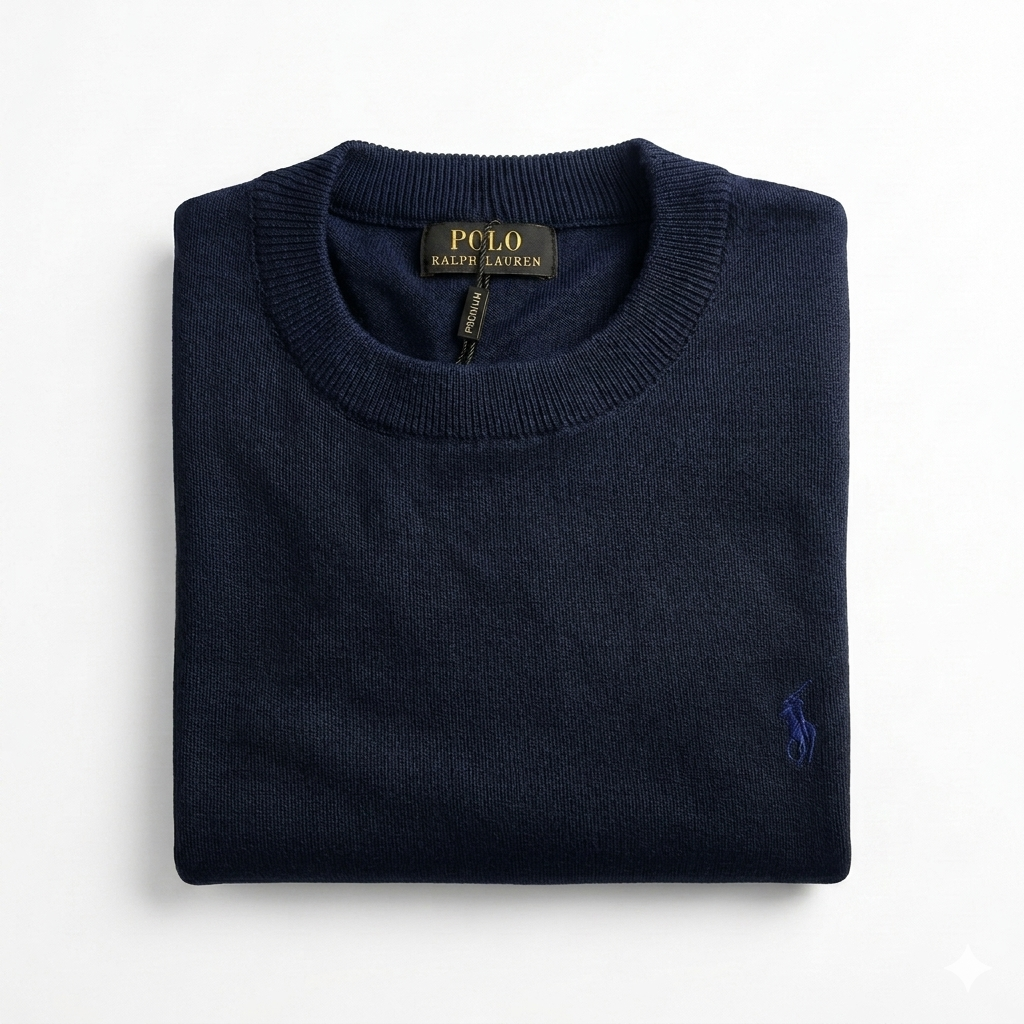 SUETER DE HILO - AZUL MARINO - TEXTURA FINA RL