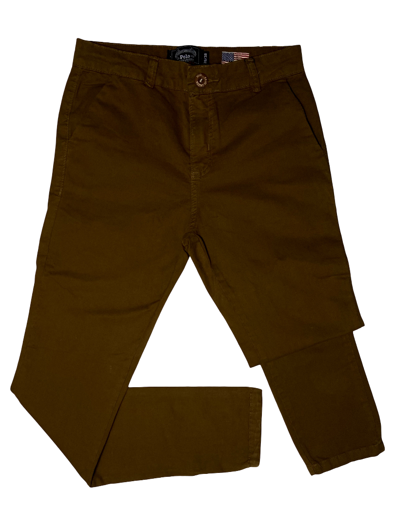 PANTALON SPORT ELEGANTE -  MARRON CHOC. - REGULAR FIT RL