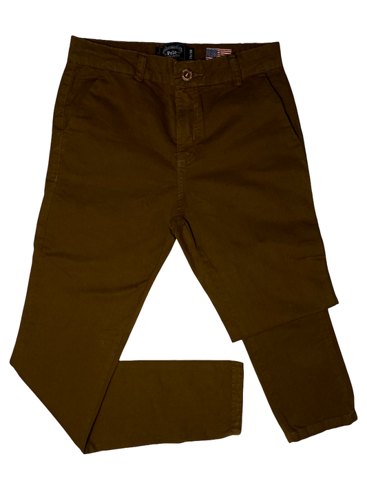 PANTALON SPORT ELEGANTE -  MARRON CHOC. - REGULAR FIT RL