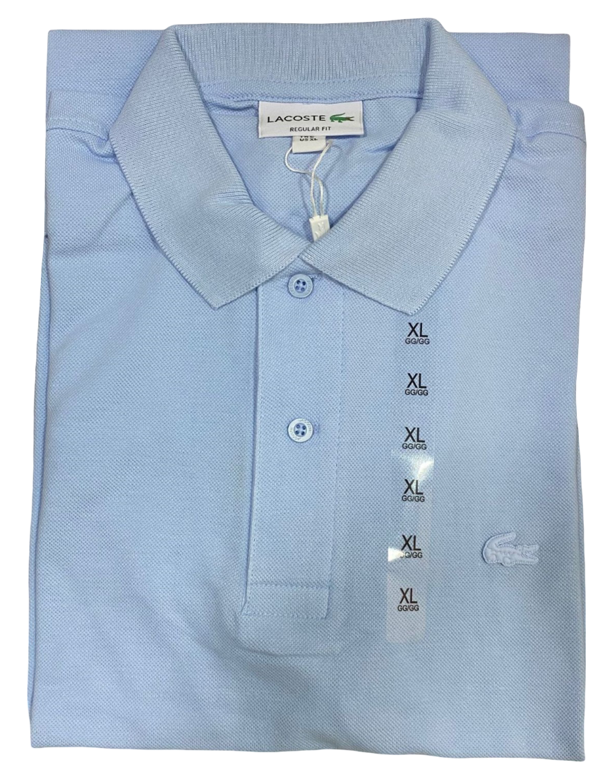 REMERA ESTILO POLO - CELESTE  - LOGO ENGOMADO LC