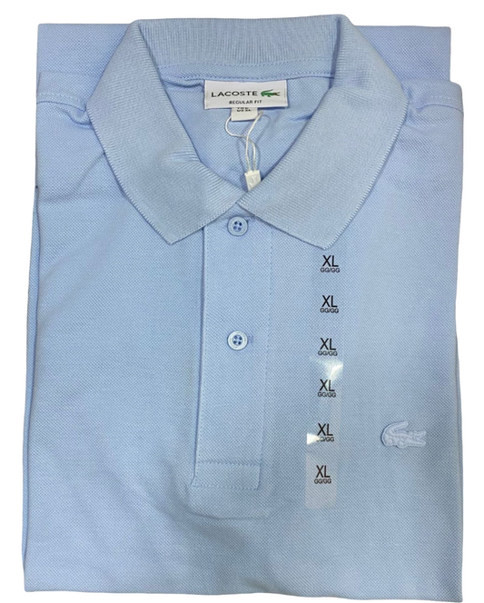 REMERA ESTILO POLO - CELESTE  - LOGO ENGOMADO LC