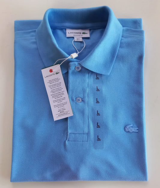 POLO PREMIUM - CELESTE CIELO - LOGO ENGOMADO LC