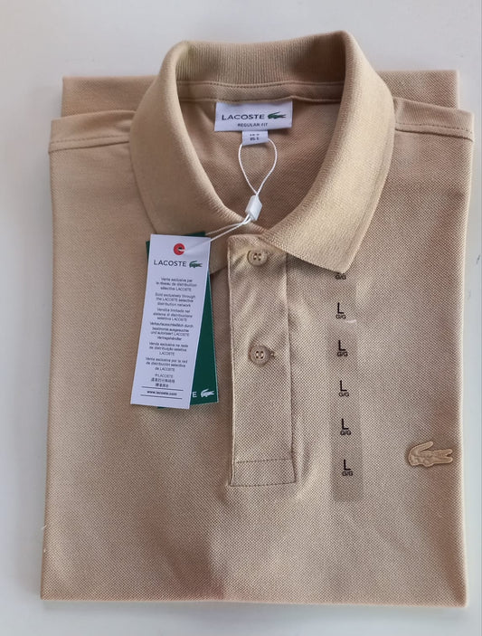 POLO PREMIUM - BEIGE - LOGO ENGOMADO LC