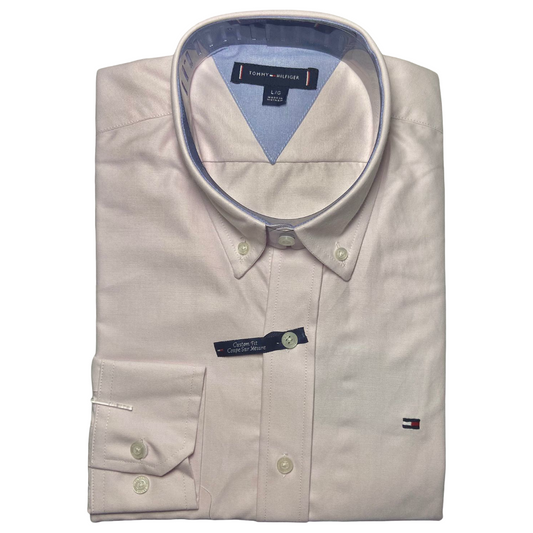 CAMISA OXFORD - ROSA BEBE - LOGO COLORIDO TRADICIONAL TH