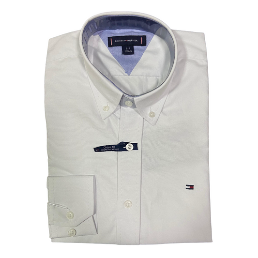 CAMISA OXFORD - BLANCO - LOGO COLORIDO TRADICIONAL TH