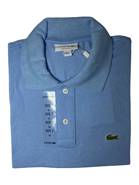 REMERA ESTILO POLO - CELESTE - LOGO TRADICIONAL LC