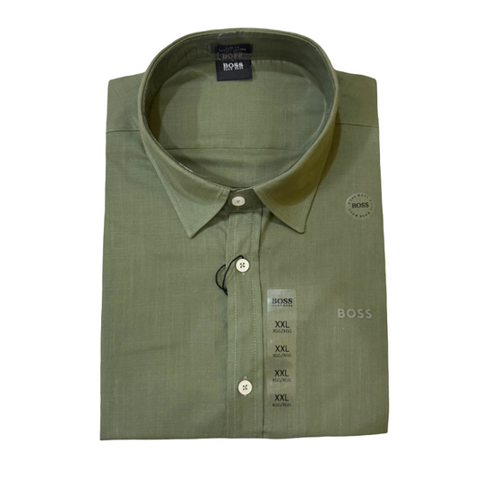 CAMISA LINO - VERDE MATE - LOGO ENGOMADO HB