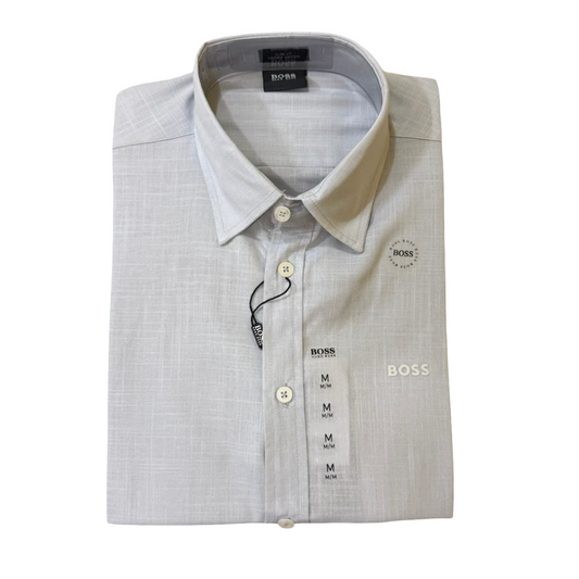 CAMISA LINO - GRIS CLARO - LOGO ENGOMADO HB