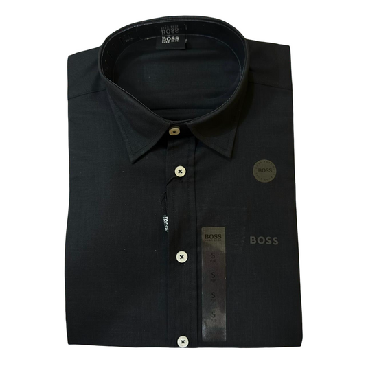 CAMISA LINO - NEGRO - LOGO ENGOMADO HB