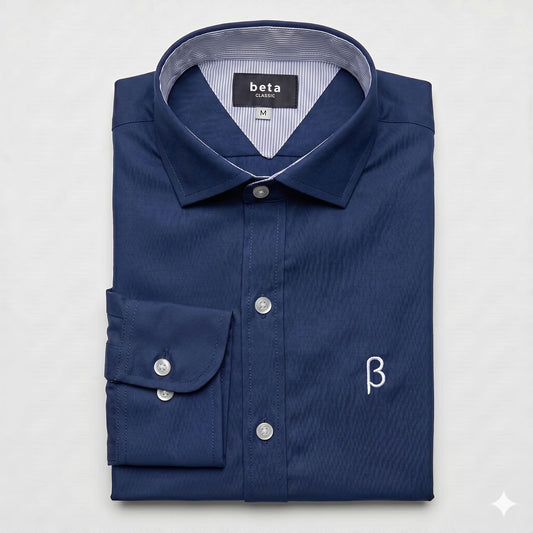 CAMISA OXFORD AZUL MARINO - BETA CLASSIC