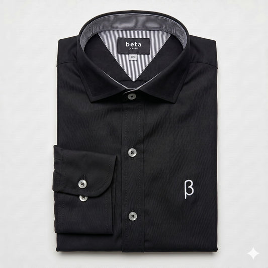 CAMISA OXFORD NEGRO - BETA CLASSIC