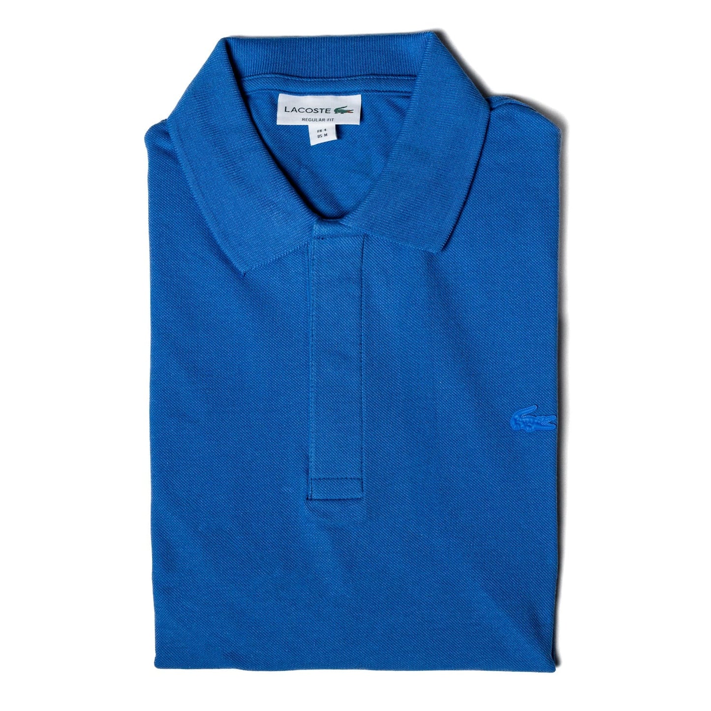 REMERA ESTILO POLO - AZUL FRANCIA - LOGO ENGOMADO LC