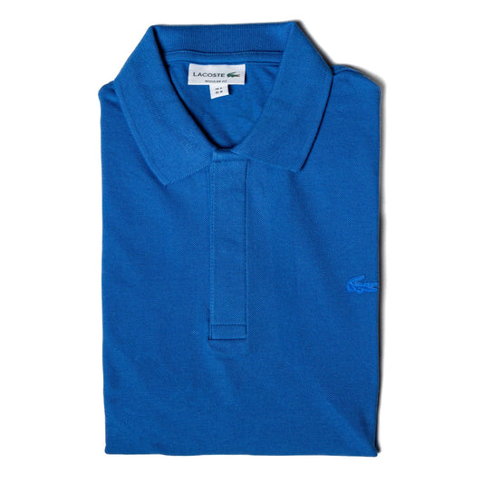 REMERA ESTILO POLO - AZUL FRANCIA - LOGO ENGOMADO LC