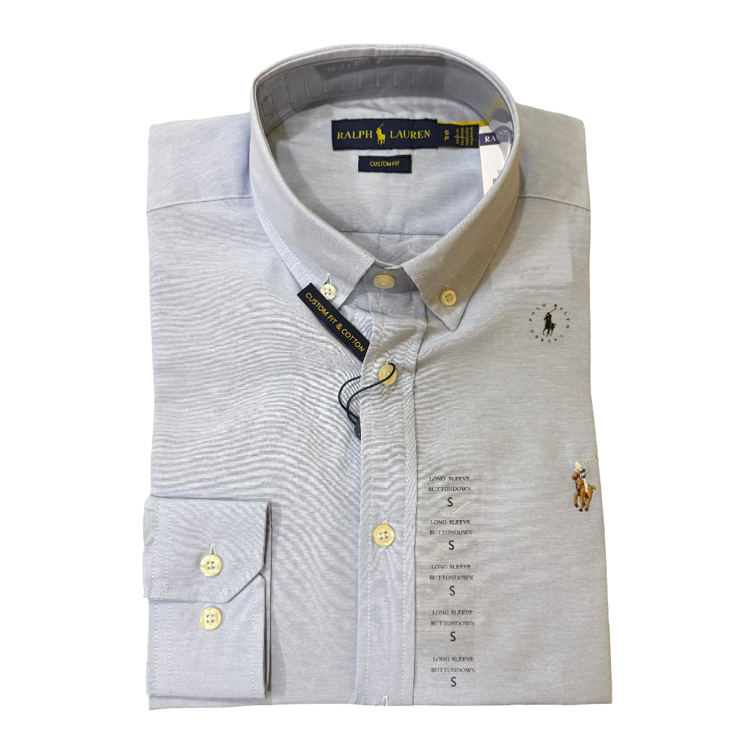 CAMISA TRICOLINI - CELESTE CLARO - LOGO COLORIDO RL