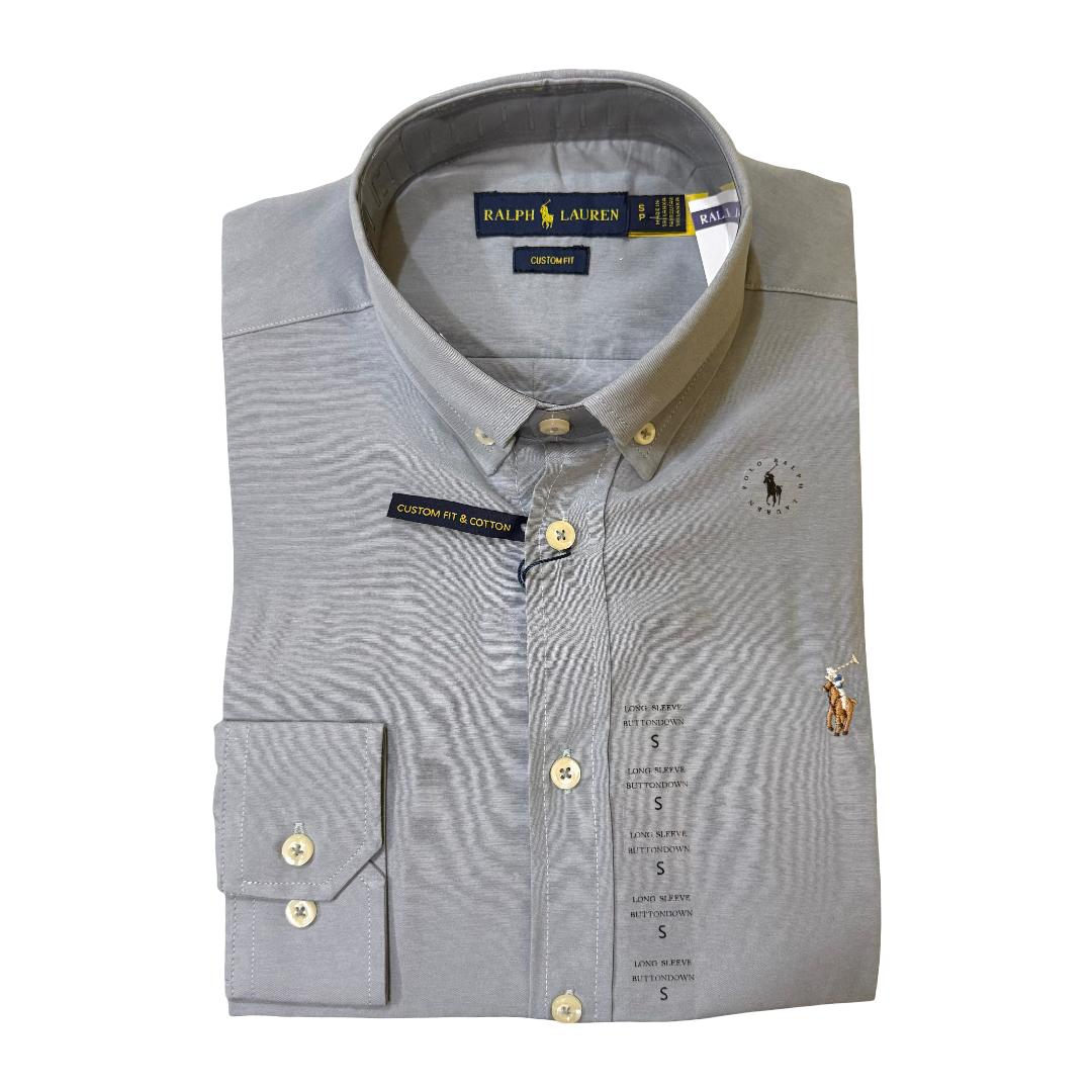 CAMISA TRICOLINI - GRIS CEMENTO - LOGO COLORIDO RL