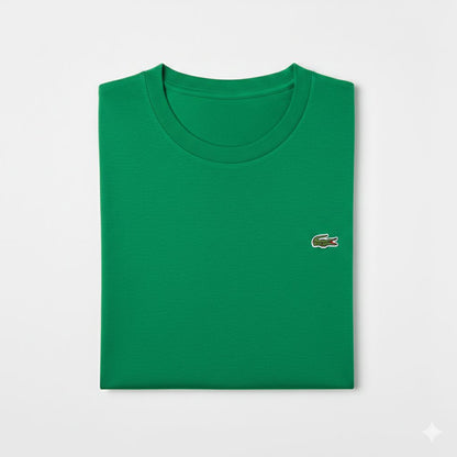 REMERA BASICA CLASICA - VERDE - LOGO TRADICIONAL - LC