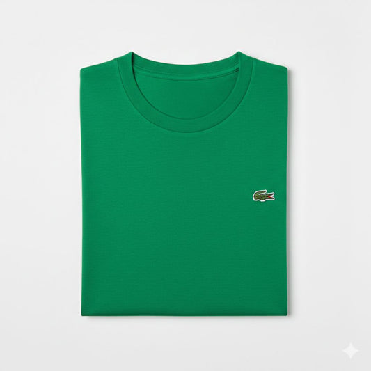 REMERA BASICA CLASICA - VERDE - LOGO TRADICIONAL - LC