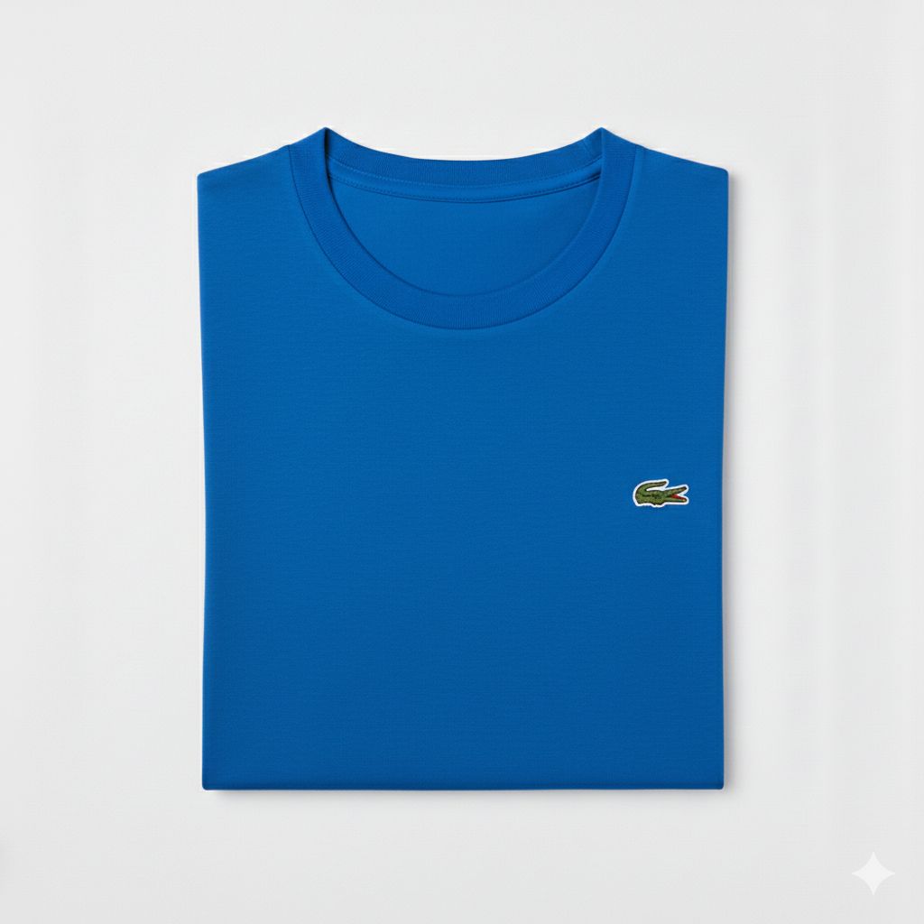 REMERA BASICA CLASICA - AZUL FRANCIA - LOGO TRADICIONAL - LC