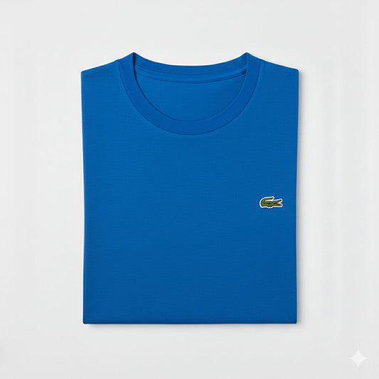 REMERA BASICA CLASICA - AZUL FRANCIA - LOGO TRADICIONAL - LC